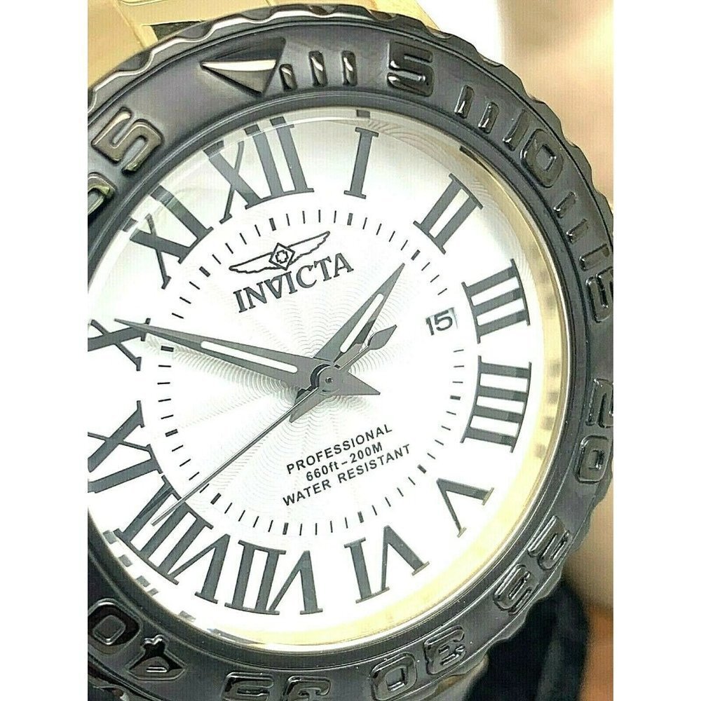 Invicta Men's Watch 14538 Gold Tone Stainless Steel Pro Diver Silver Dial